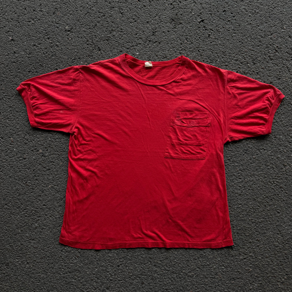 Double Pocket Red Work Tee
