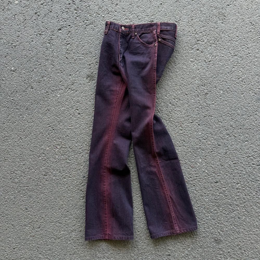 Wrangler Wine Overdyed Bootcut Jeans