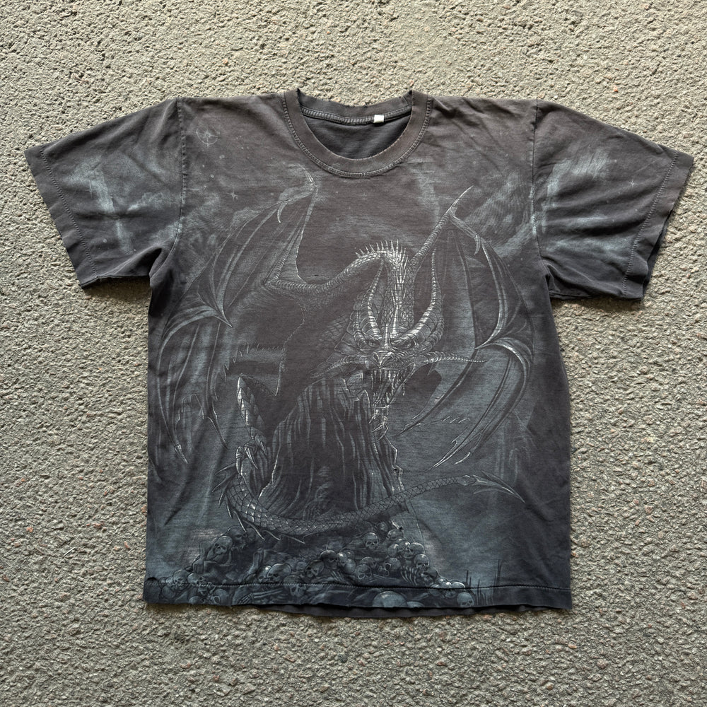 Black Tonal Dragon Tee